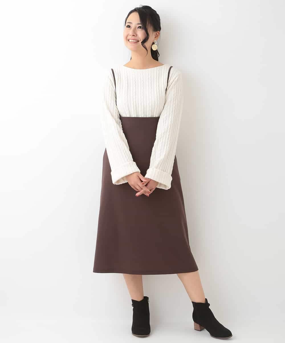 OLEBJ55079 eur3(エウルキューブ) 【大きいサイズ】ハイウエストジャンスカ ブラック