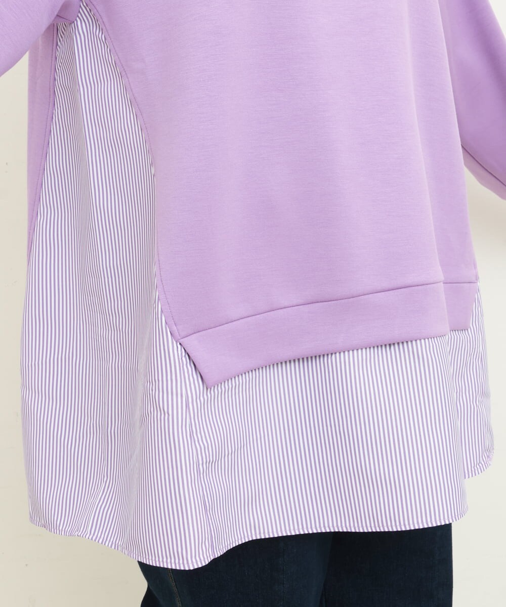 OLEBS08090 eur3(エウルキューブ) 【大きいサイズ】ダンボールドッキングチュニック ラベンダー(60)