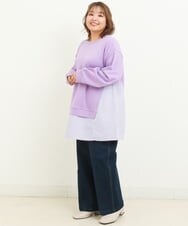OLEBS08090 eur3(エウルキューブ) 【大きいサイズ】ダンボールドッキングチュニック ラベンダー(60)