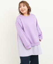 OLEBS08090 eur3(エウルキューブ) 【大きいサイズ】ダンボールドッキングチュニック ラベンダー(60)