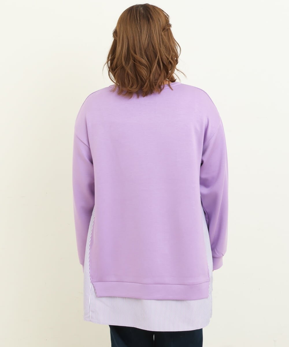 OLEBS08090 eur3(エウルキューブ) 【大きいサイズ】ダンボールドッキングチュニック ラベンダー(60)