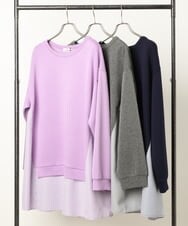 OLEBS08090 eur3(エウルキューブ) 【大きいサイズ】ダンボールドッキングチュニック ダークグレー(93)