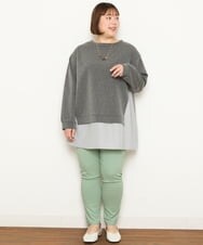 OLEBS08090 eur3(エウルキューブ) 【大きいサイズ】ダンボールドッキングチュニック ダークグレー(93)