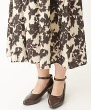 OLEBV28149 eur3(エウルキューブ) 【大きいサイズ】フラワープリントワンピース ベージュ(82)