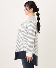 OLECA16099 eur3(エウルキューブ) 【大きいサイズ】レイヤード風ドッキングプルオーバー ホワイト(90)
