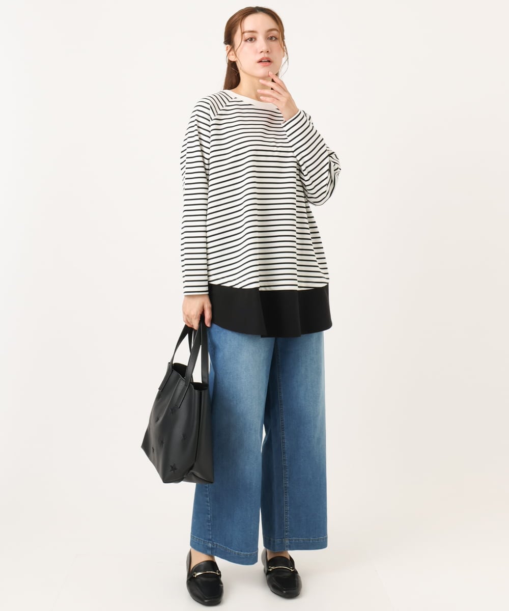 OLECD06099 eur3(エウルキューブ) 【WEB先行販売】【大きいサイズ】ドッキングプルオーバー ホワイト(90)