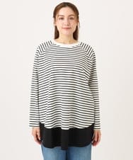 OLECD06099 eur3(エウルキューブ) 【WEB先行販売】【大きいサイズ】ドッキングプルオーバー ホワイト(90)