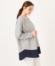 OLECD06099 eur3(エウルキューブ) 【WEB先行販売】【大きいサイズ】ドッキングプルオーバー ライトグレー(91)