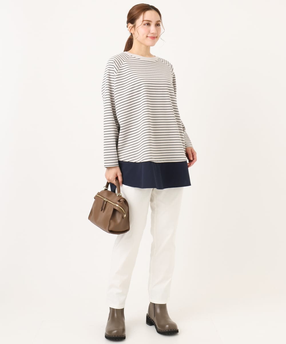 OLECD06099 eur3(エウルキューブ) 【WEB先行販売】【大きいサイズ】ドッキングプルオーバー ライトグレー(91)