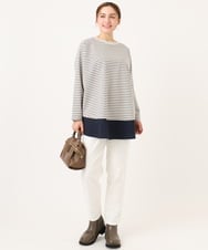 OLECD06099 eur3(エウルキューブ) 【WEB先行販売】【大きいサイズ】ドッキングプルオーバー ライトグレー(91)