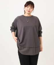 OLECD06099 eur3(エウルキューブ) 【WEB先行販売】【大きいサイズ】ドッキングプルオーバー ダークグレー(93)