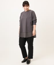 OLECD06099 eur3(エウルキューブ) 【WEB先行販売】【大きいサイズ】ドッキングプルオーバー ダークグレー(93)