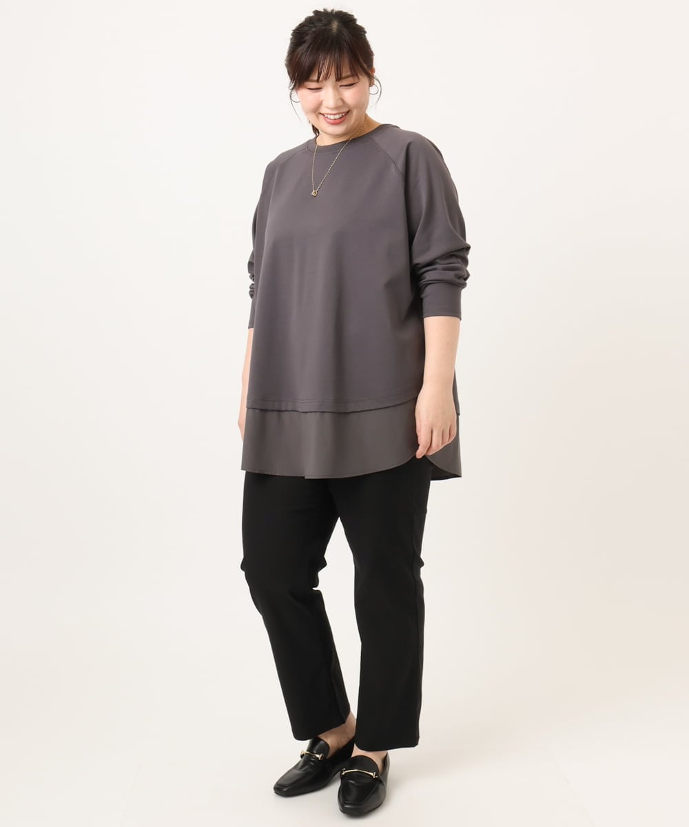 OLECD06099 eur3(エウルキューブ) 【WEB先行販売】【大きいサイズ】ドッキングプルオーバー ダークグレー(93)