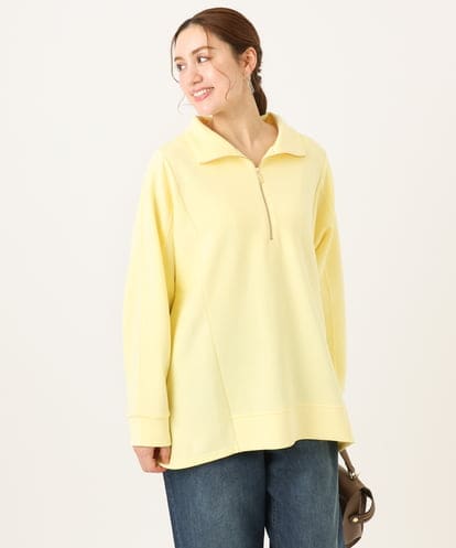 OLECD09099 eur3 【WEB先行販売】【大きいサイズ】ハーフジップダンボールプルオーバー