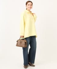 OLECD09099 eur3(エウルキューブ) 【WEB先行販売】【大きいサイズ】ハーフジップダンボールプルオーバー ライトイエロー(20)