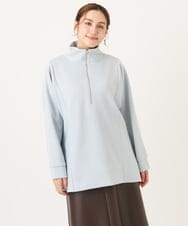 OLECD09099 eur3(エウルキューブ) 【WEB先行販売】【大きいサイズ】ハーフジップダンボールプルオーバー ライトブルー(50)