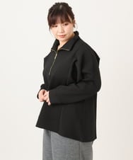 OLECD09099 eur3(エウルキューブ) 【WEB先行販売】【大きいサイズ】ハーフジップダンボールプルオーバー ブラック(94)