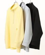 OLECD09099 eur3(エウルキューブ) 【WEB先行販売】【大きいサイズ】ハーフジップダンボールプルオーバー ブラック(94)