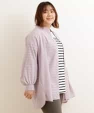 OLECP15080 eur3(エウルキューブ) 【大きいサイズ/a.v.v×eur3】バンドカラーシャツチュニック ラベンダー(60)