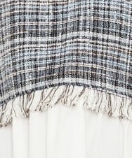 OLECS02090 eur3(エウルキューブ) 【大きいサイズ】ツイードコンビチュニック ネイビー(57)