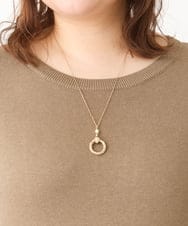 OLECV13129 eur3(エウルキューブ) 【大きいサイズ】前後2WAYニットコンビプリーツワンピース カーキ(36)