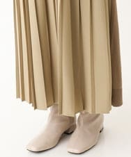OLECV13129 eur3(エウルキューブ) 【大きいサイズ】前後2WAYニットコンビプリーツワンピース カーキ(36)