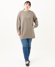 OLECV21099 eur3(エウルキューブ) 【大きいサイズ】ダンボールジップチュニック カーキ(36)