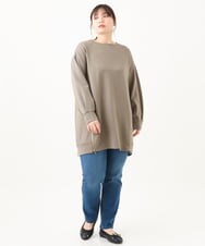 OLECV21099 eur3(エウルキューブ) 【大きいサイズ】ダンボールジップチュニック カーキ(36)