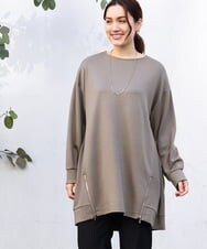 OLECV21099 eur3(エウルキューブ) 【大きいサイズ】ダンボールジップチュニック カーキ(36)