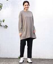 OLECV21099 eur3(エウルキューブ) 【大きいサイズ】ダンボールジップチュニック カーキ(36)