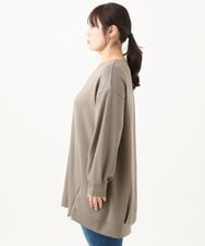 OLECV21099 eur3(エウルキューブ) 【大きいサイズ】ダンボールジップチュニック カーキ(36)