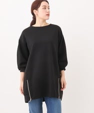 OLECV21099 eur3(エウルキューブ) 【大きいサイズ】ダンボールジップチュニック ブラック(94)
