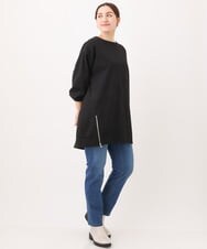 OLECV21099 eur3(エウルキューブ) 【大きいサイズ】ダンボールジップチュニック ブラック(94)