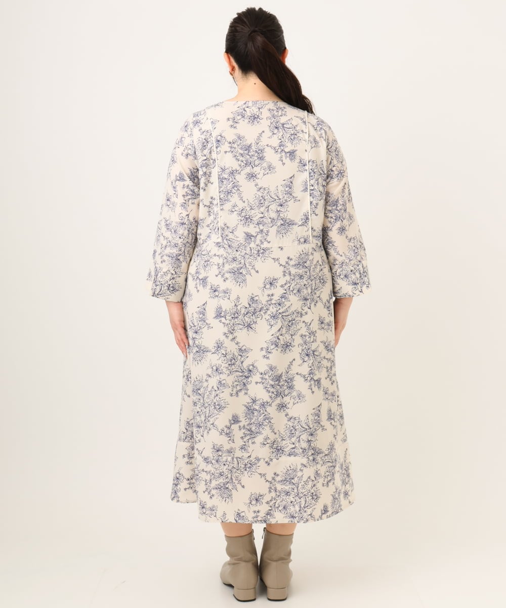 OLEDA10149 eur3(エウルキューブ) 【大きいサイズ】パイピングワンピース ベージュ(82)