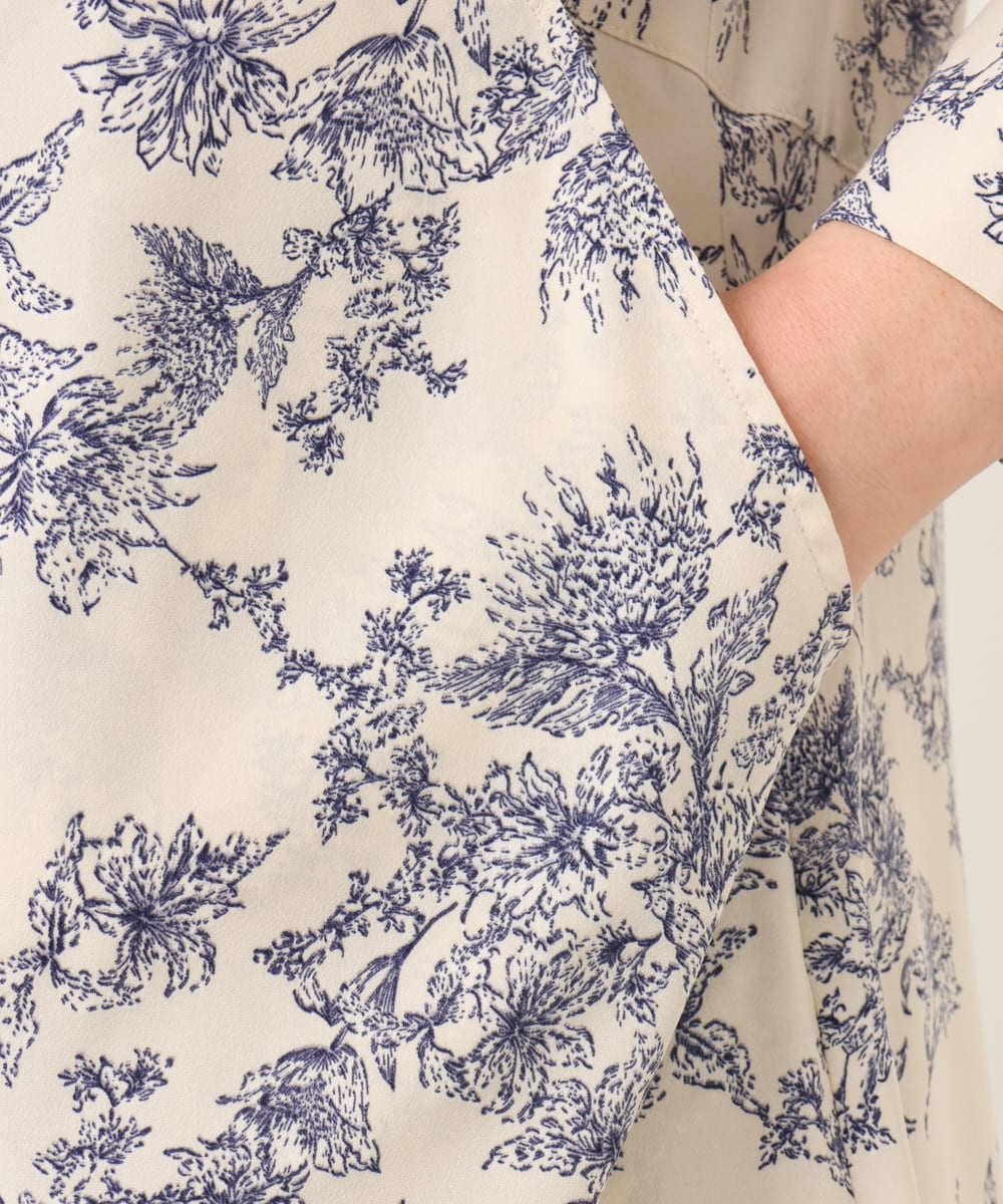 OLEDA10149 eur3(エウルキューブ) 【大きいサイズ】パイピングワンピース ベージュ(82)