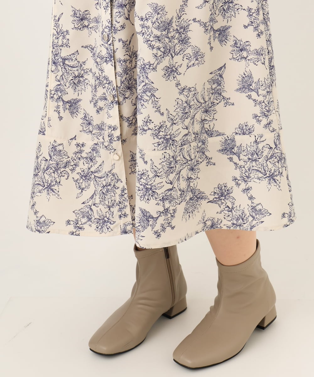 OLEDA10149 eur3(エウルキューブ) 【大きいサイズ】パイピングワンピース ベージュ(82)