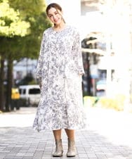 OLEDA10149 eur3(エウルキューブ) 【大きいサイズ】パイピングワンピース ベージュ(82)