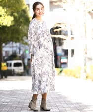 OLEDA10149 eur3(エウルキューブ) 【大きいサイズ】パイピングワンピース ベージュ(82)