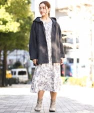 OLEDA10149 eur3(エウルキューブ) 【大きいサイズ】パイピングワンピース ベージュ(82)