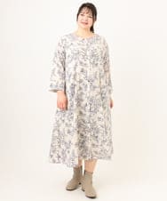 OLEDA10149 eur3(エウルキューブ) 【大きいサイズ】パイピングワンピース ベージュ(82)