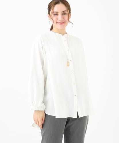 OLEDA17089 eur3 【大きいサイズ】ポーラバンドカラーチュニック