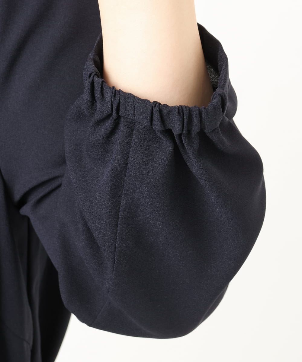 OLEDD05189 eur3(エウルキューブ) 【大きいサイズ】フロントプリーツワンピース ネイビー(57)