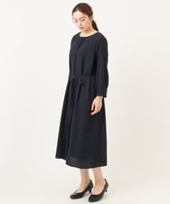 OLEDD05189 eur3(エウルキューブ) 【大きいサイズ】フロントプリーツワンピース ネイビー(57)