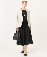 OLEDD05189 eur3(エウルキューブ) 【大きいサイズ】フロントプリーツワンピース ブラック(94)