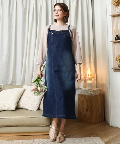 OLEDD08129 eur3 【WEB先行販売】【大きいサイズ】デニムジャンパースカート