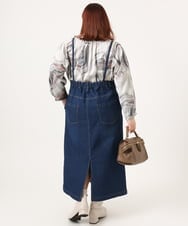 OLEDD08129 eur3(エウルキューブ) 【大きいサイズ】デニムジャンパースカート ネイビー(57)