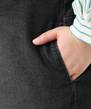 OLEDD08129 eur3(エウルキューブ) 【大きいサイズ】デニムジャンパースカート ブラック(94)