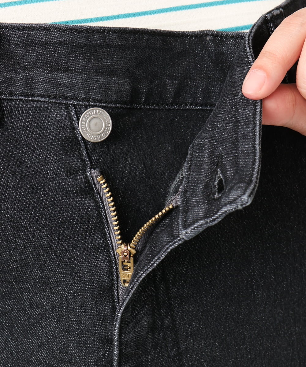 OLEDD08129 eur3(エウルキューブ) 【大きいサイズ】デニムジャンパースカート ブラック(94)