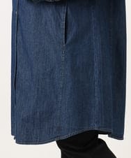 OLEDD10129 eur3(エウルキューブ) 【WEB先行販売】【大きいサイズ】デニムフーディ―シャツチュニック ネイビー(57)
