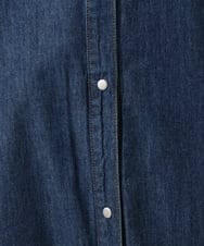 OLEDD10129 eur3(エウルキューブ) 【WEB先行販売】【大きいサイズ】デニムフーディ―シャツチュニック ネイビー(57)